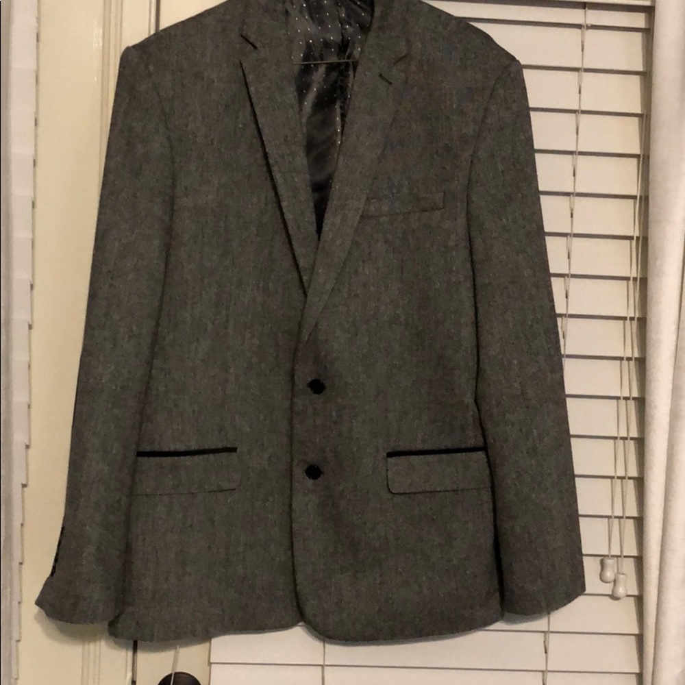 Black and White Elbow Patch Blazer